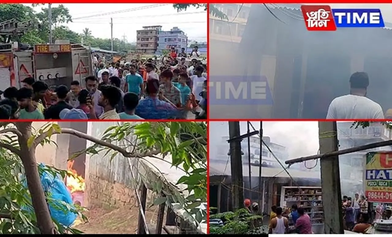 3 Cloth Stores Destroyed in Massive Fire in Guwahati's Hatigaon